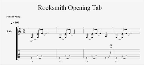 Rocksmith Opening Tab