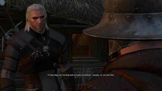 To, že Geralt neprejavuje emócie hneď neznamená, že nemôže zavtipkovať